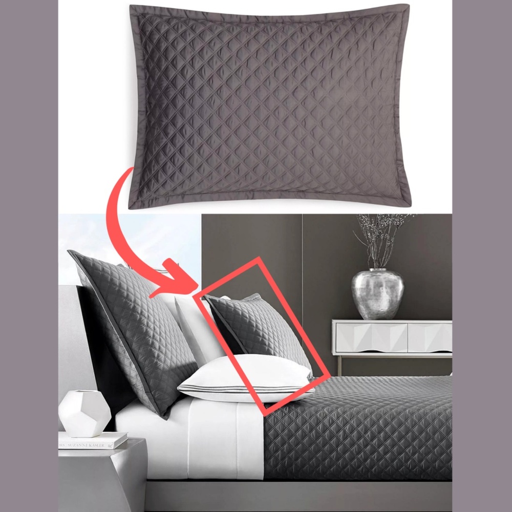 NIB [ 1 Standard‎ ] Double Diamond Quilted Pillow Sham for Hudson Park - Picture 12 of 12